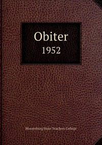 Obiter: 1952, Bloomsburg State Teachers College обложка-превью