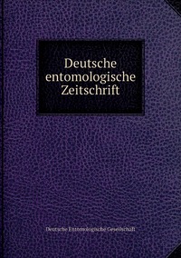 Deutsche entomologische Zeitschrift, Deutsche Entomologische Gesellschaft обложка-превью