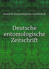 Deutsche entomologische Zeitschrift, Deutsche Entomologische Gesellschaft обложка-превью