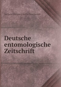 Deutsche entomologische Zeitschrift, Deutsche Entomologische Gesellschaft обложка-превью