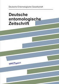 Deutsche entomologische Zeitschrift, Deutsche Entomologische Gesellschaft обложка-превью