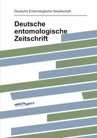 Deutsche entomologische Zeitschrift, Deutsche Entomologische Gesellschaft обложка-превью
